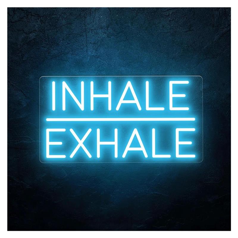 Yoga Fitness Holiday - Inhale Exhale Neon Sign Light Dimmable