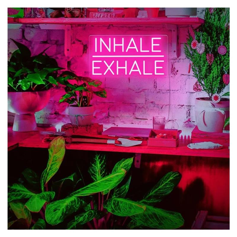 Yoga Fitness Holiday - Inhale Exhale Neon Sign, Fitness,Yoga Studio