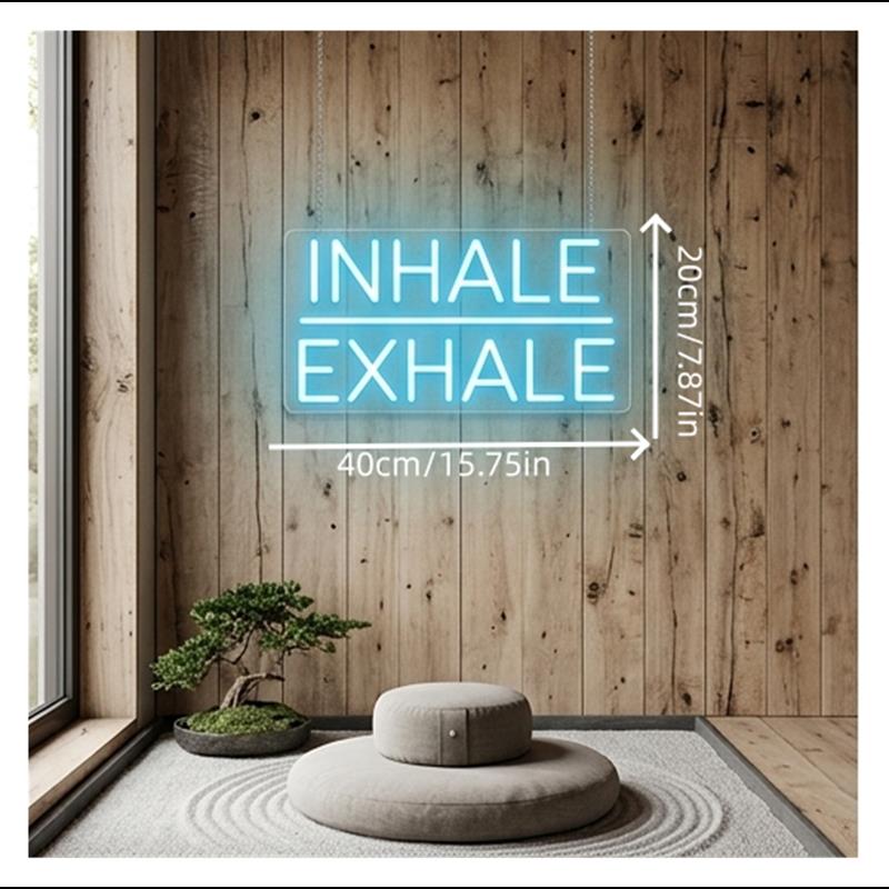 Inhale Exhale Neon Sign Light  - Yoga Fitness Holiday 评论和价格