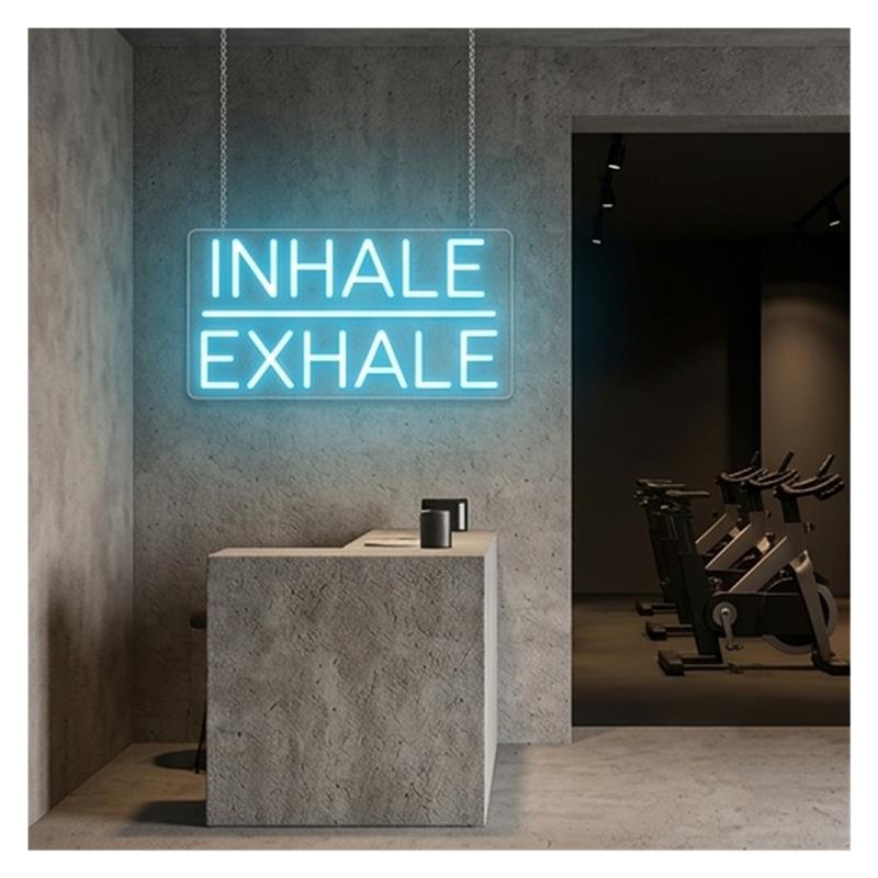 Inhale Exhale Neon Sign Light  - Yoga Fitness Holiday 评论和价格