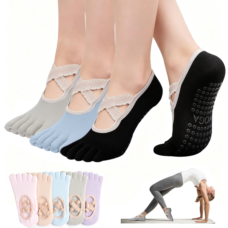 Ladies Non-Slip Pilates Socks  - Yoga Dance & Fitness Center Llc 评论和价格
