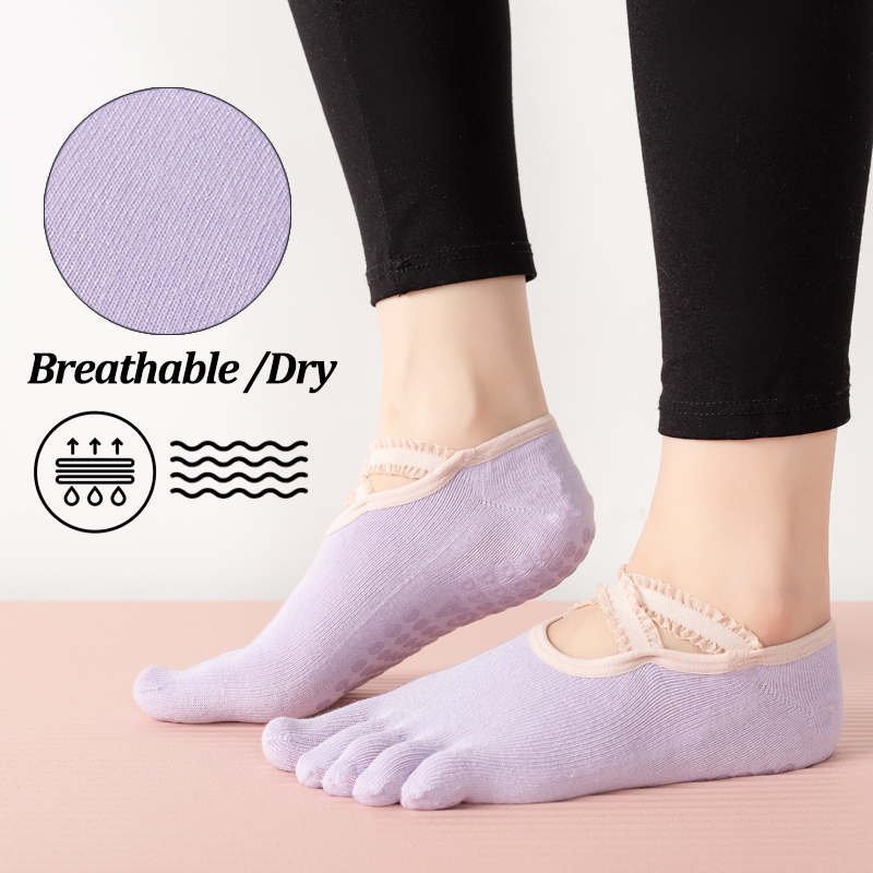 Ladies Non-Slip Pilates Socks  - Yoga Dance & Fitness Center Llc 评论和价格