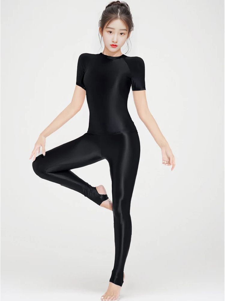 M-XL Glossy Shiny Elastic Shor - Yoga Fitness Fit Club 评论和价格