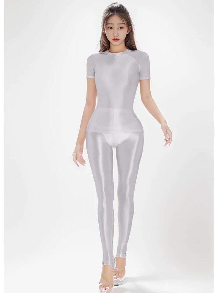 M-XL Glossy Shiny Elastic Shor - Yoga Fitness Fit Club 评论和价格