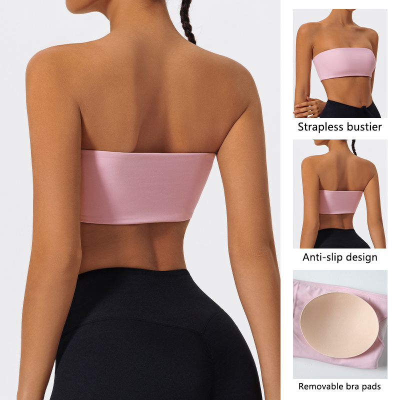 Strapless Sports Bra Gym Crop  - Yoga Fitness Youtube 评论和价格