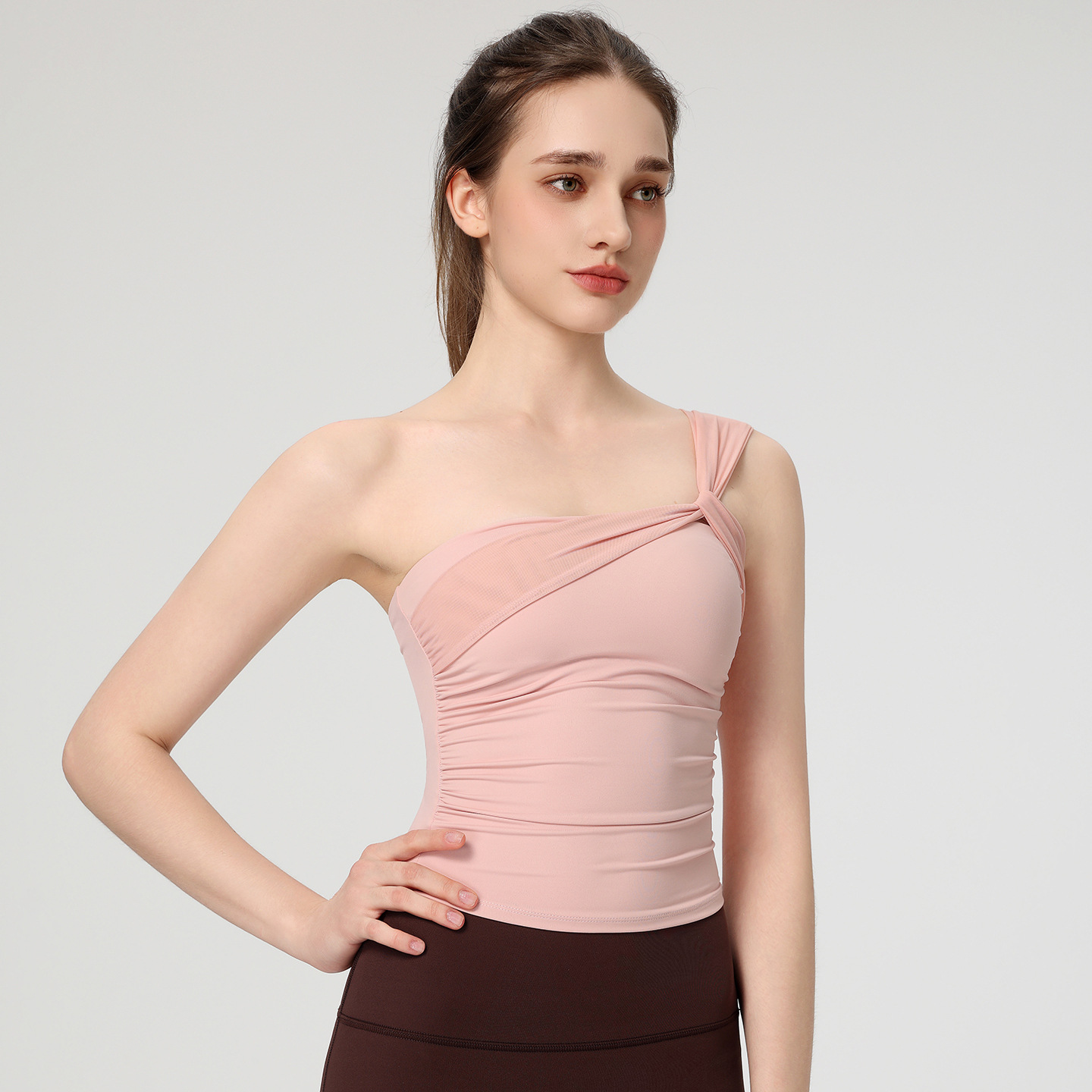 Women's Sexy Sloping Shoulder  - Yoga Fitness Youtube 评论和价格