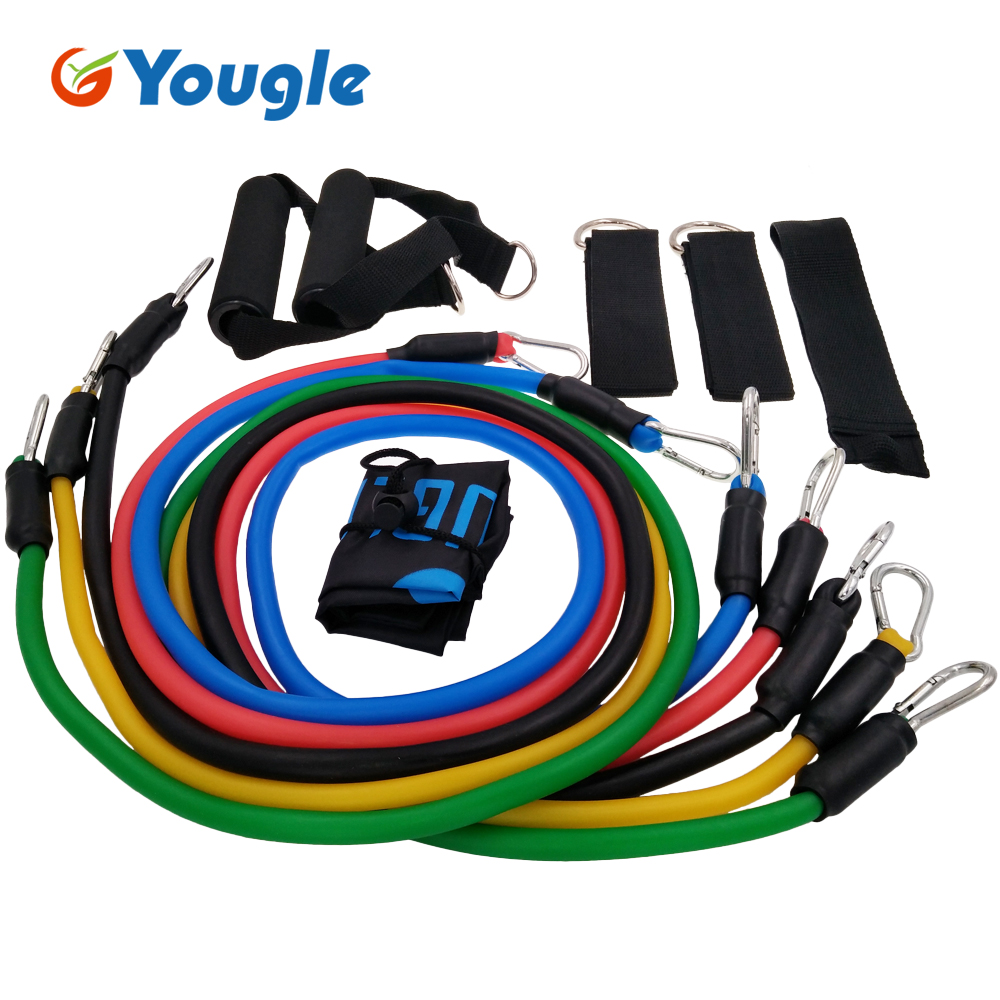 YOUGLE 11pcs/set Pull Rope Fit - Yoga Fitness Youtube 评论和价格